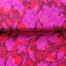 Viskose Stoff - Floral Pink von Stenzo | Meterware